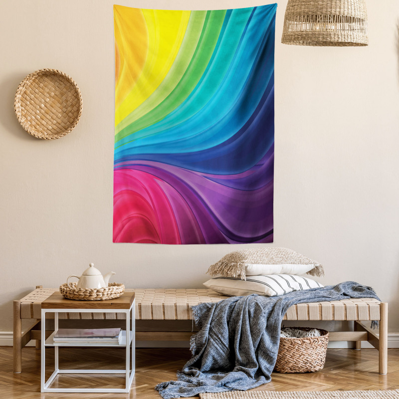 Abstract Smooth Lines Tapestry