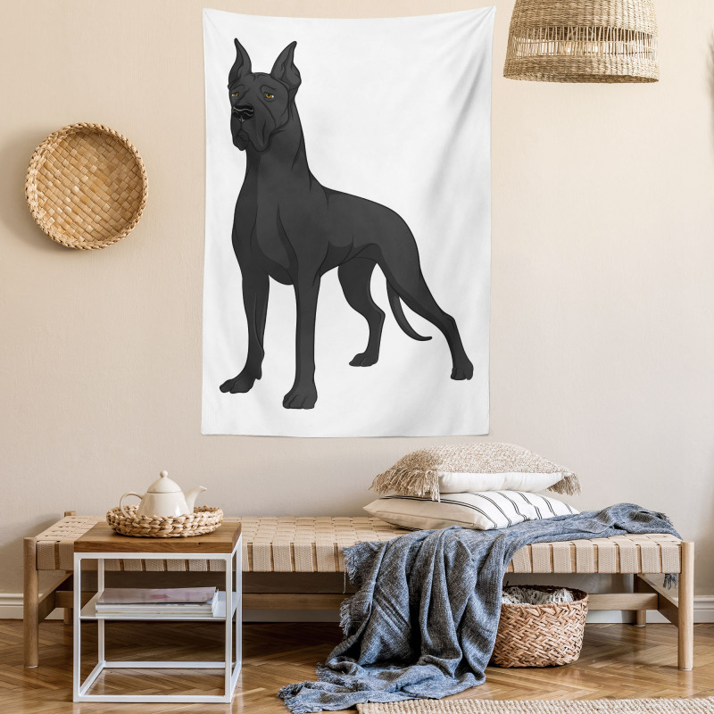 Purebred Dog on Plain Tapestry