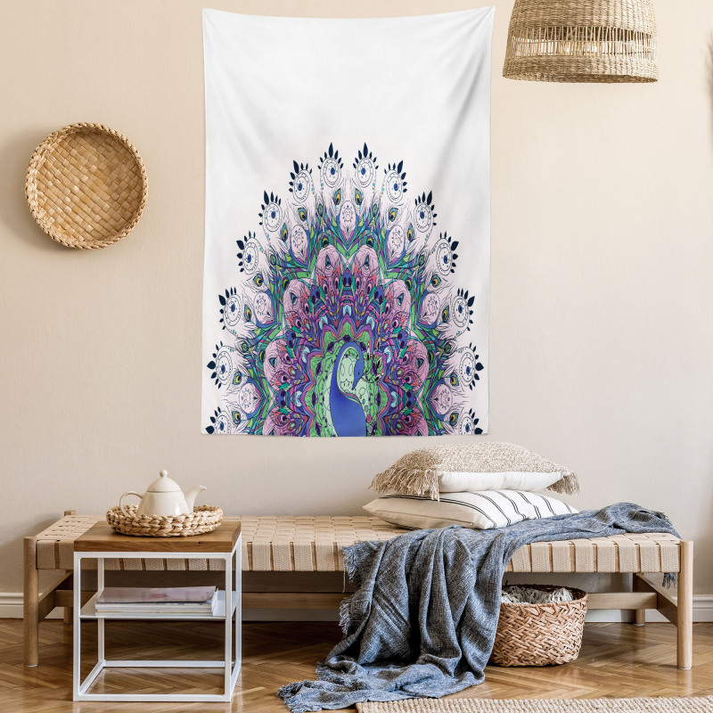 Exotic Wild Peacock Tapestry