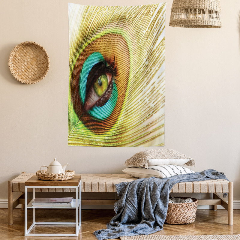 Peacock Feather Eye Tapestry