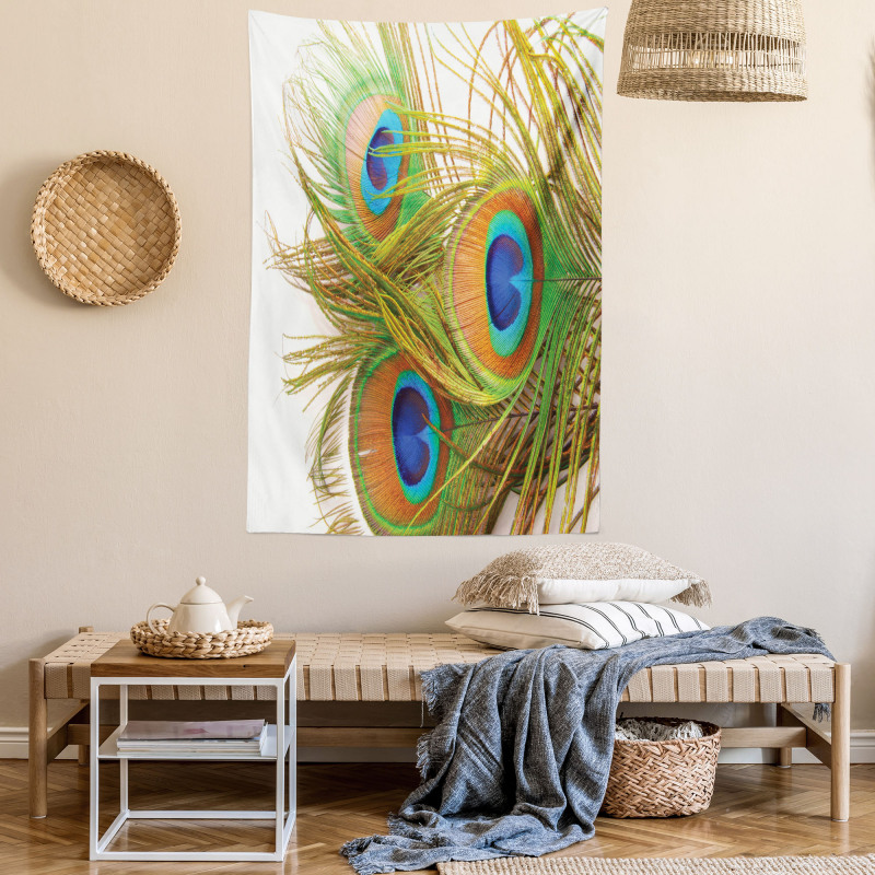 Modern Peacock Feathers Tapestry