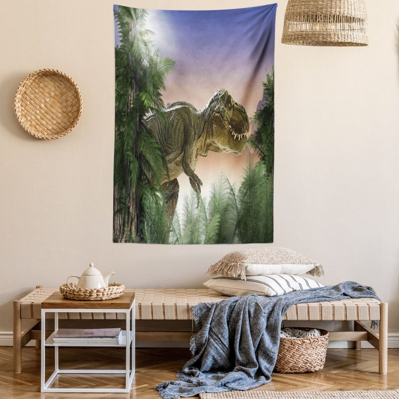 Dinosaur in the Jungle Tapestry