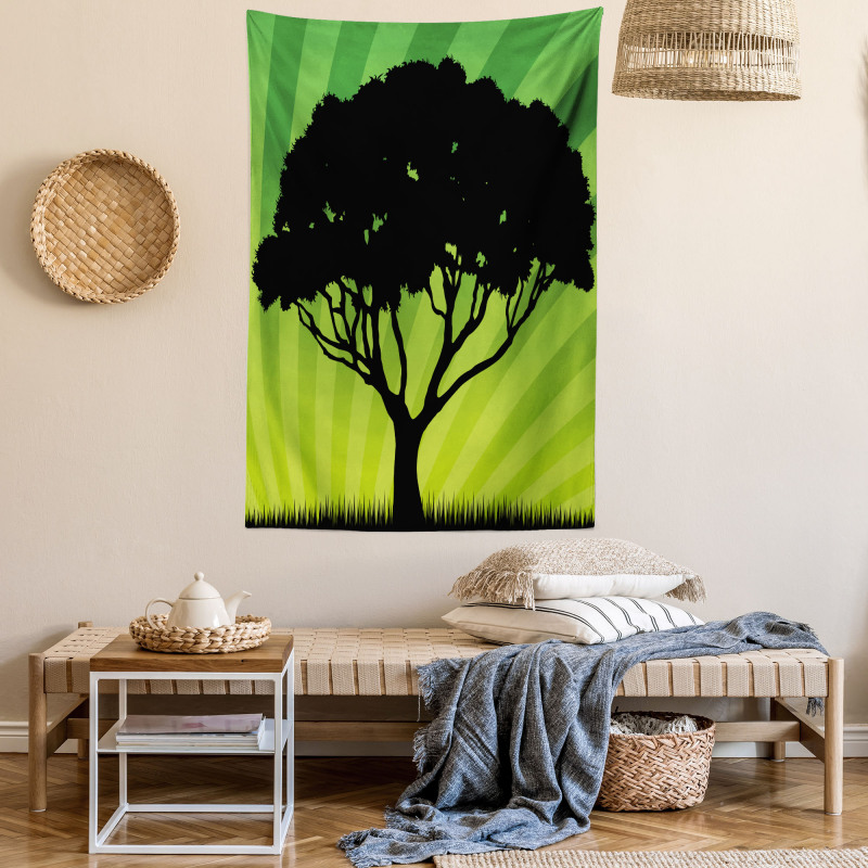 Funky Sunset Nature Art Tapestry