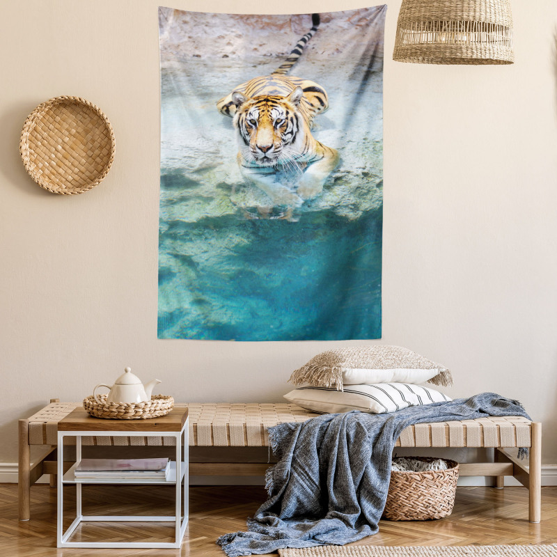 Bengal Tiger in Wild Tapestry