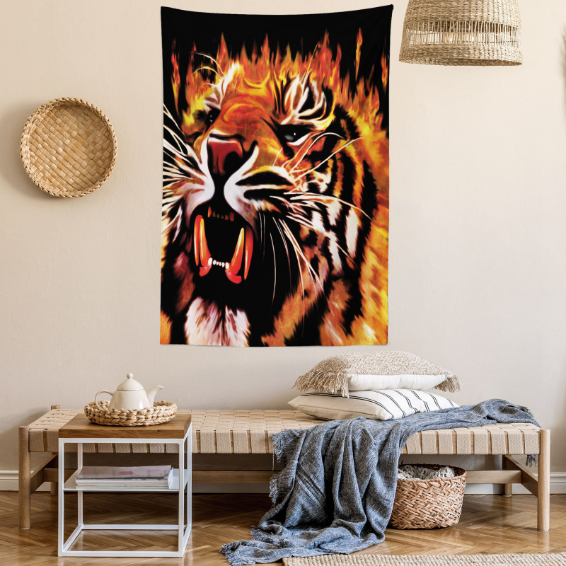 Hunter Forest King Tiger Tapestry