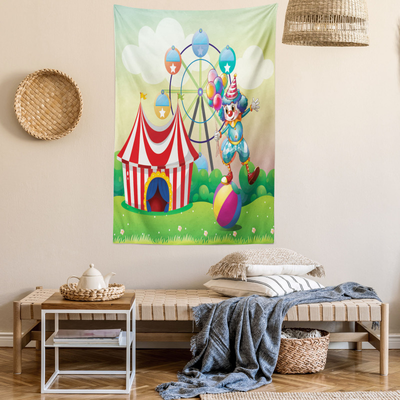 Clown Inflatable Ball Tapestry