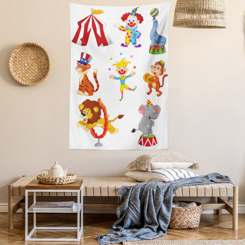 Circus Wild Animals Tapestry