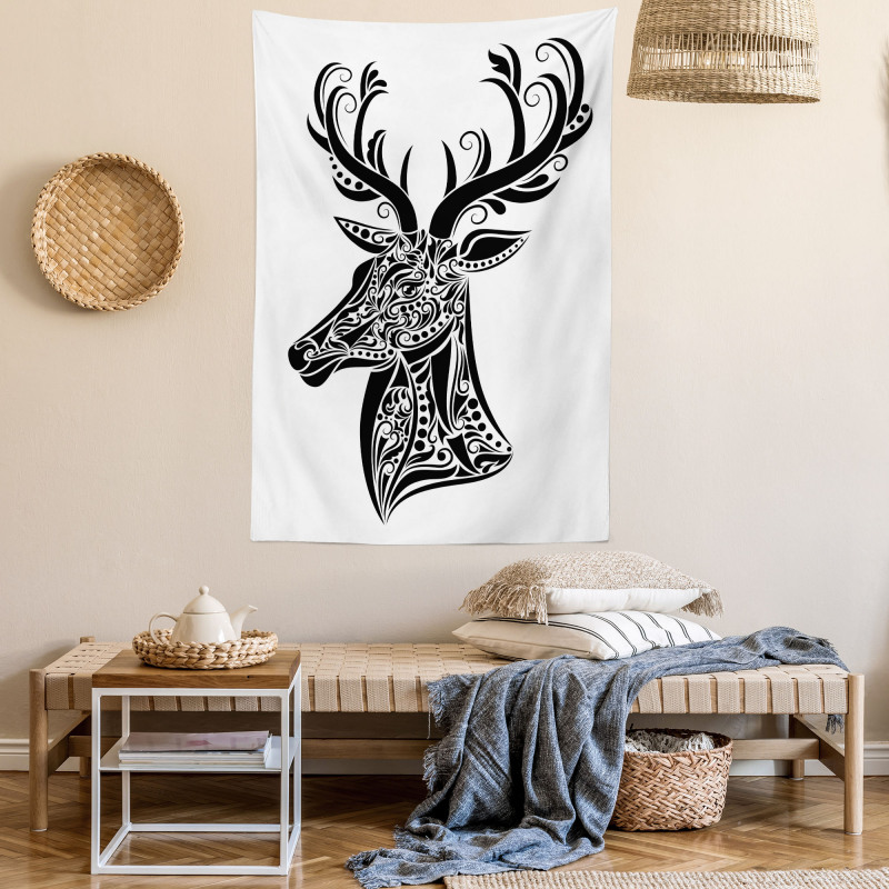 Deer Animal Tattoo Tapestry