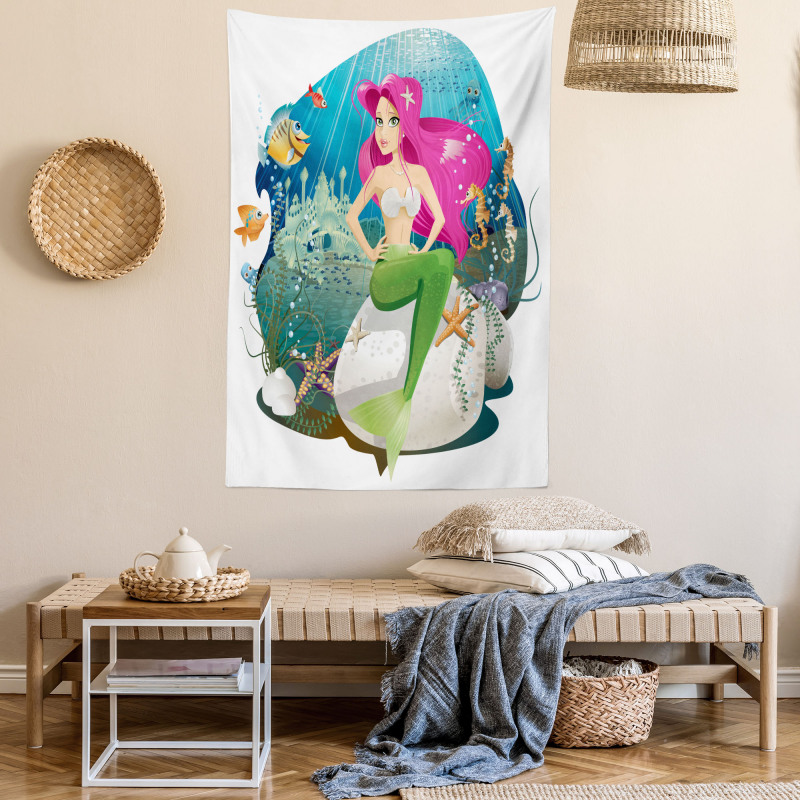 Underwater Mermaid Tapestry