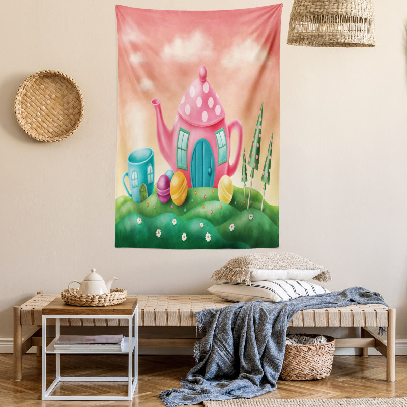 Teapot and Teacup House Tapestry