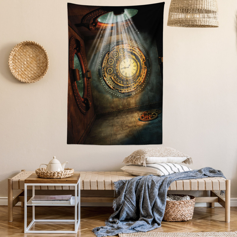 Clock Dream Sky Fiction Tapestry