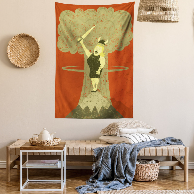 Grunge Singing Lady Tapestry