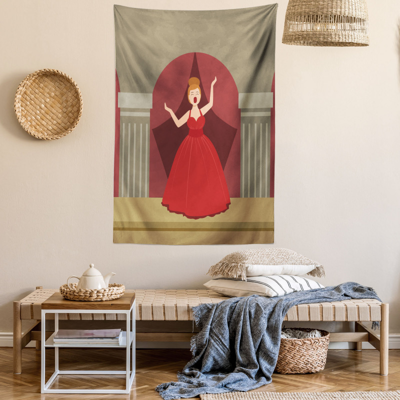 Singing Woman Formal Clothes Tapestry