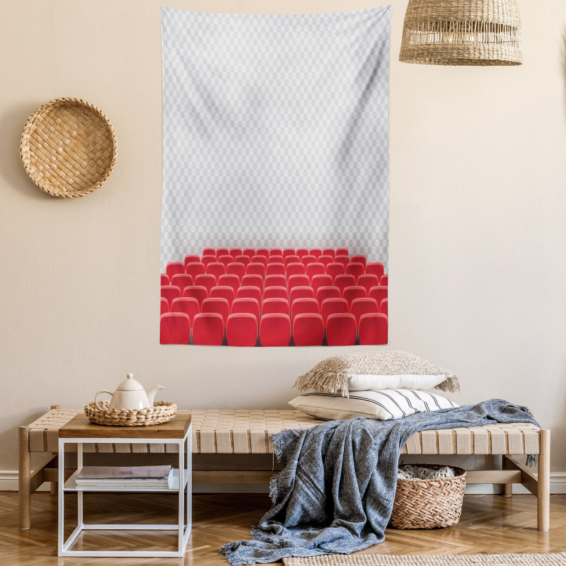 Theater Chairs Row Graphic Tapestry