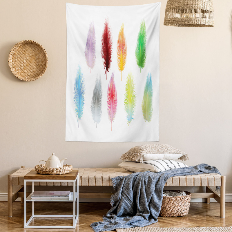 Bohemian Colorful Fluff Tapestry