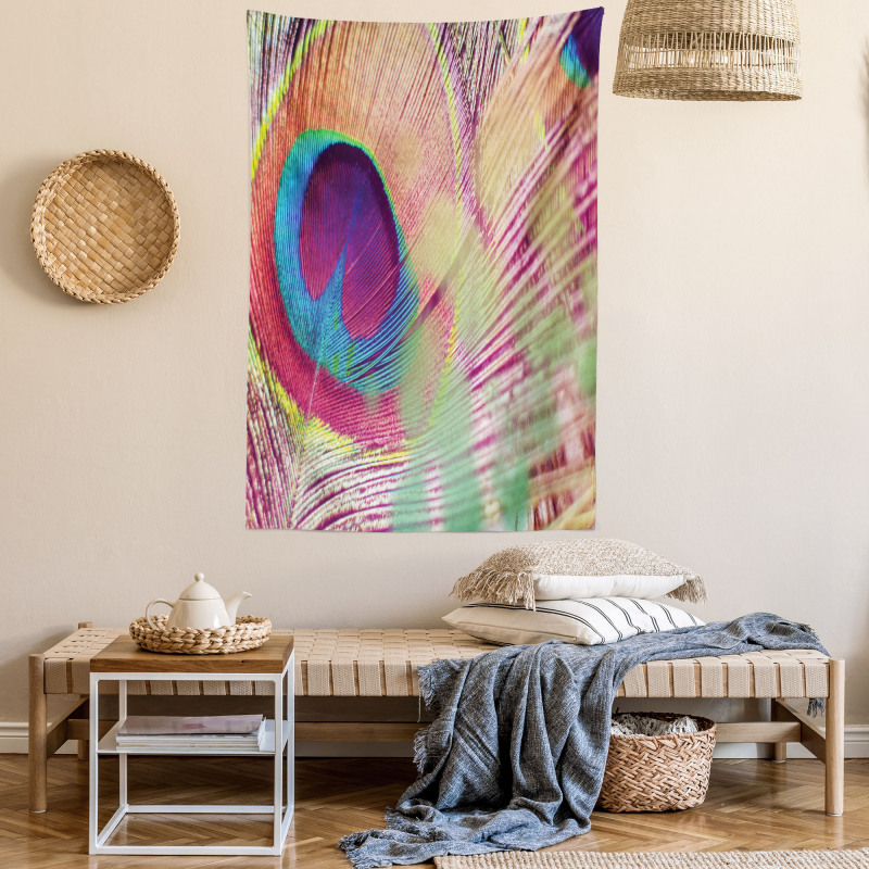 Colorful Macro Plume Photo Tapestry