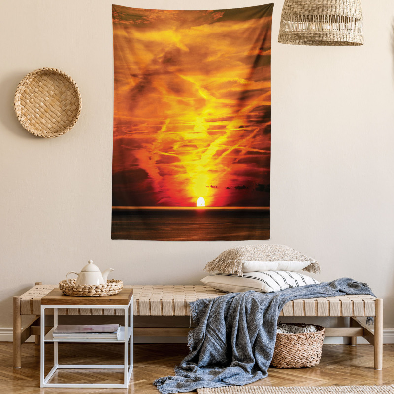 Sunset over Horizon Sea Tapestry