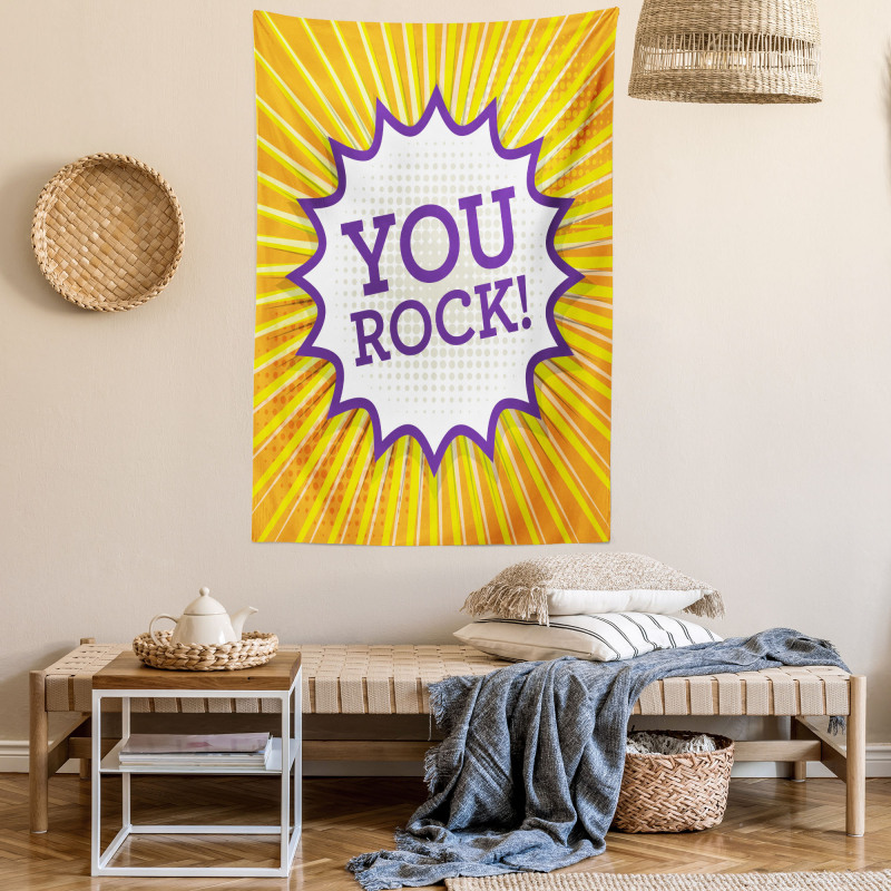 Inspirational Text Bubble Tapestry