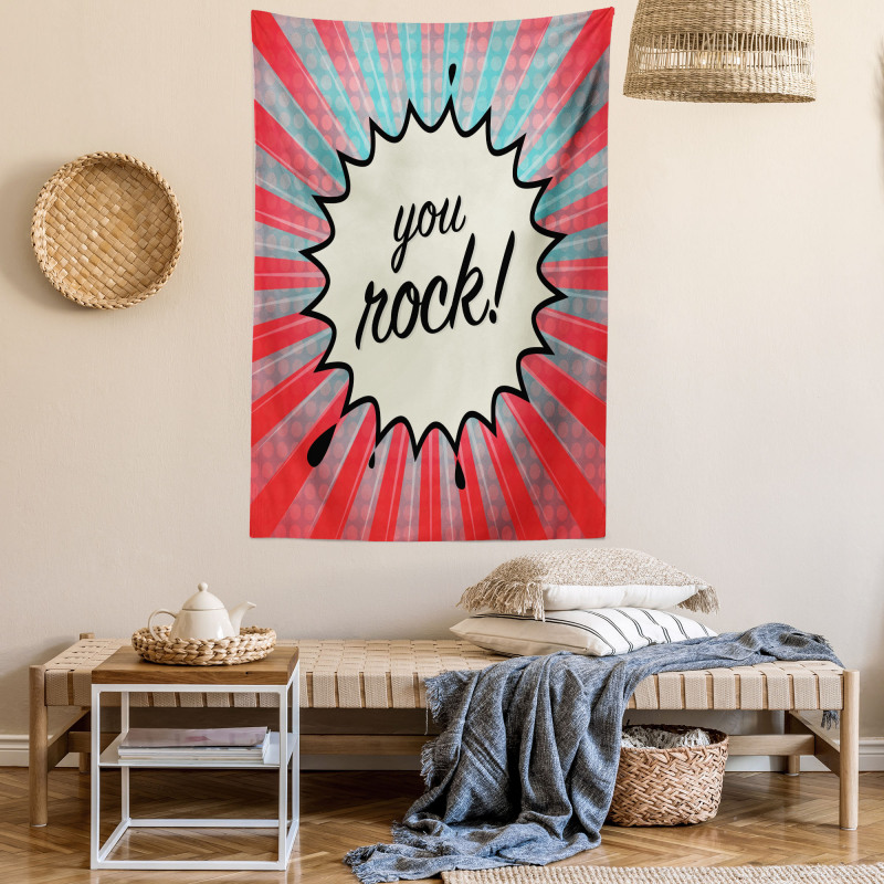 Sunbeams Halftone Graphic Tapestry