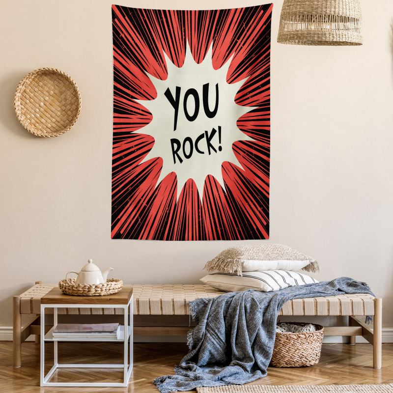 Comic Text Bubble Graphic Tapestry