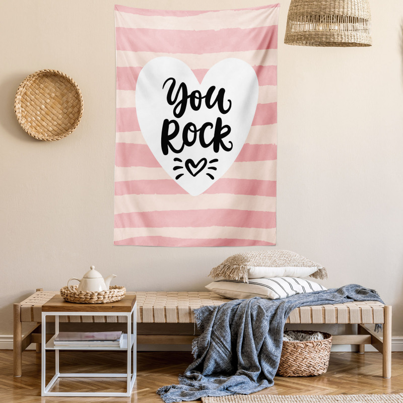 Motivational Motto Graphic Tapestry