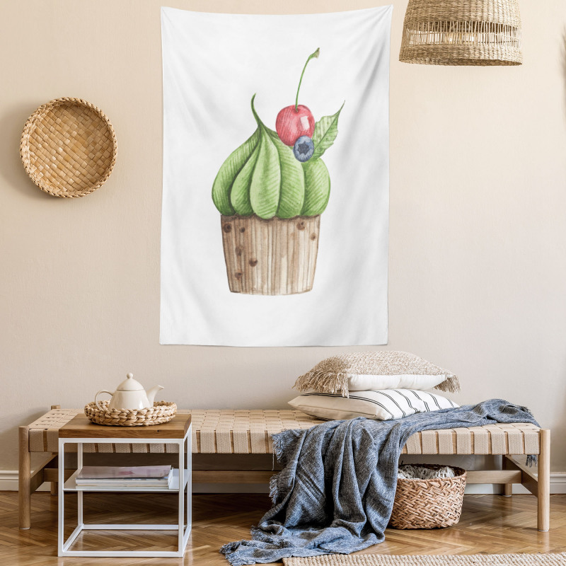 Tasty Cherry Food Graphic Tapestry