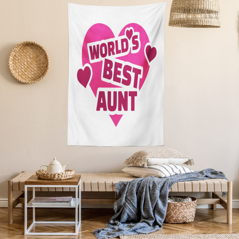 World's Best Aunt Lettering Tapestry