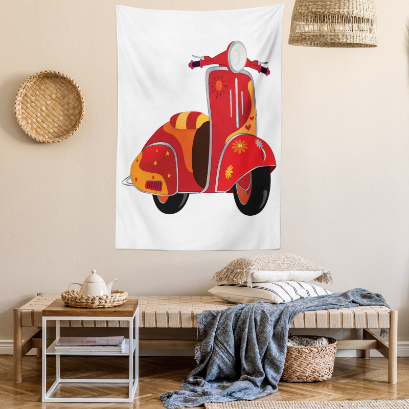 Hippie Urban Scooter Tapestry