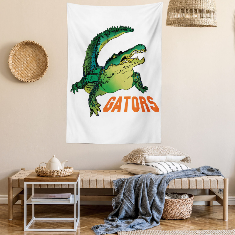 Wild Alligator Crocodile Tapestry