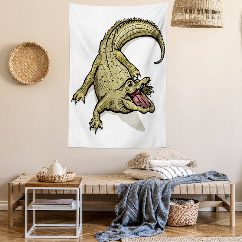 Exotic Wild Crocodile Tapestry