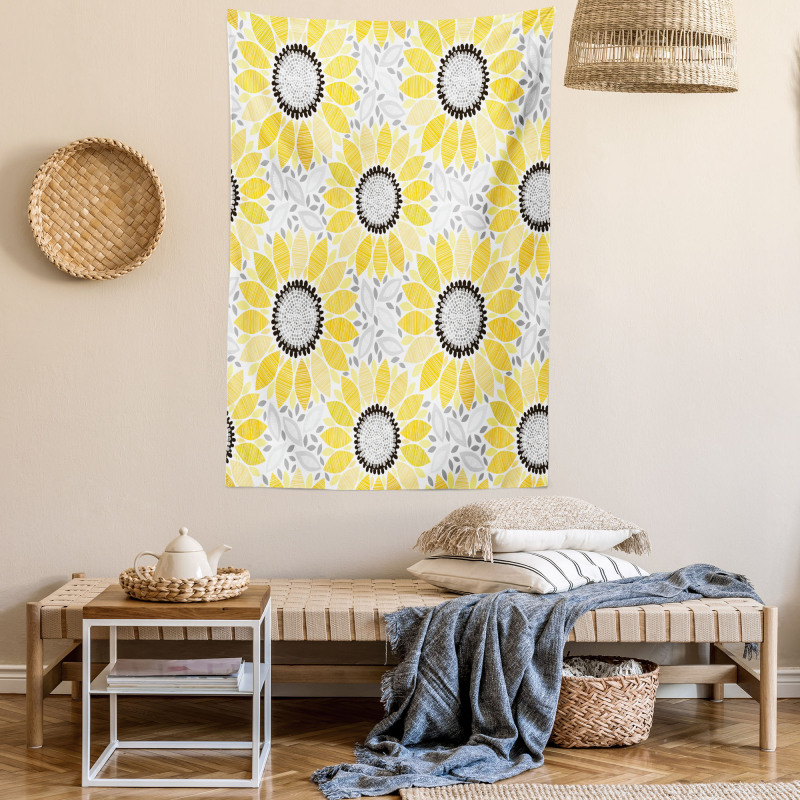 Sun Flower Nature Art Tapestry