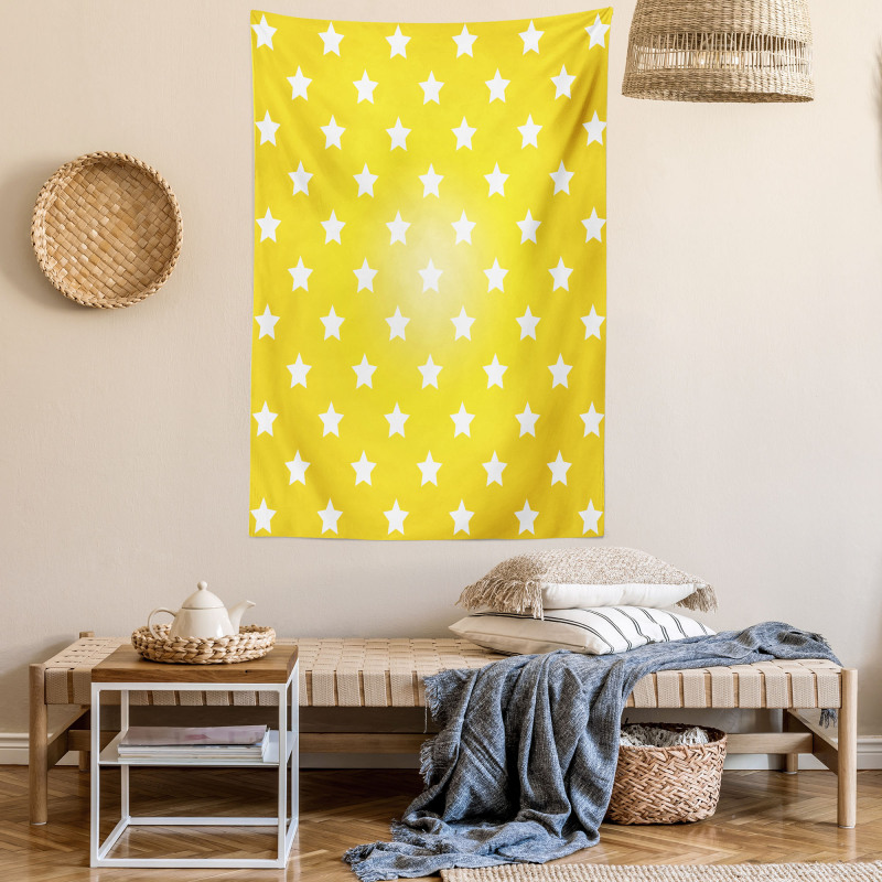 Vibrant Stars Fun Retro Tapestry