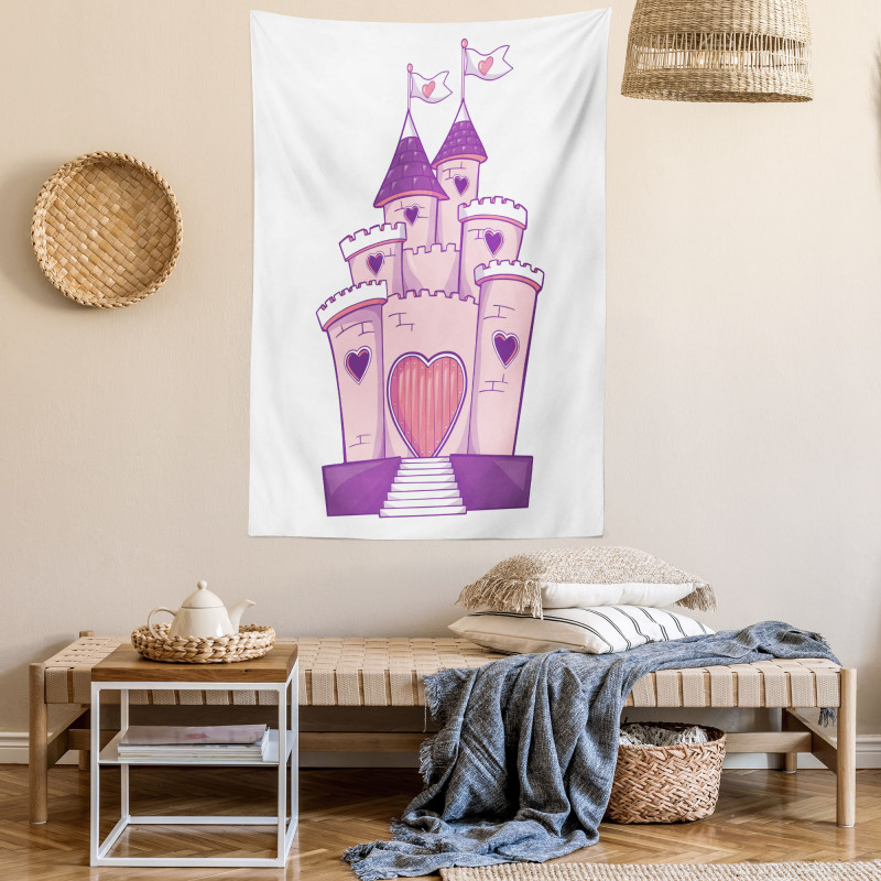 Cheerful Dreamy Fortress Tapestry