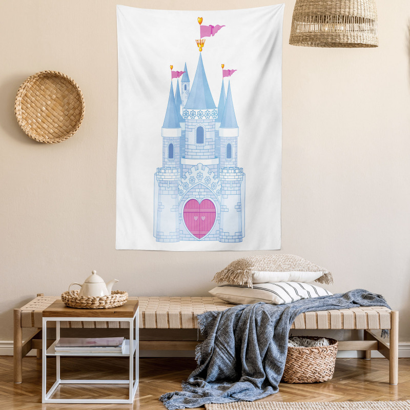 Romantic Fairy Tale Castle Tapestry