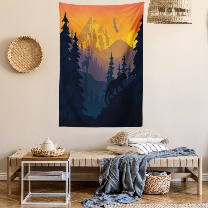 Wild Nature Landscape Art Tapestry