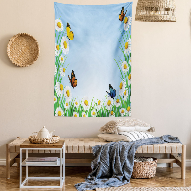 Daisy with Butterflies Tapestry