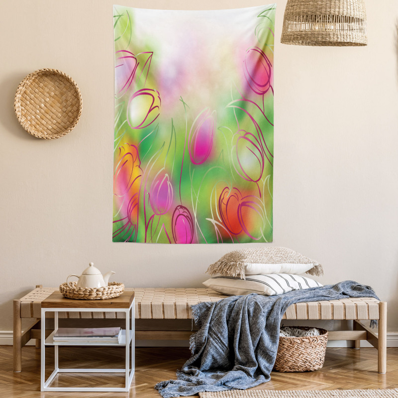 Tulips Urban Graphic Tapestry