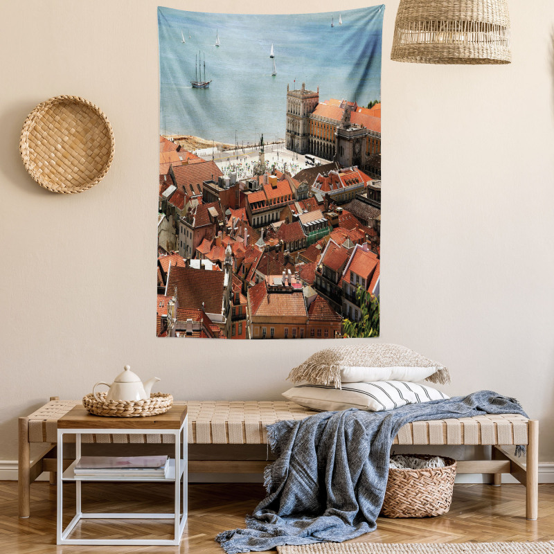 Nostalgic Lisbon City Tapestry