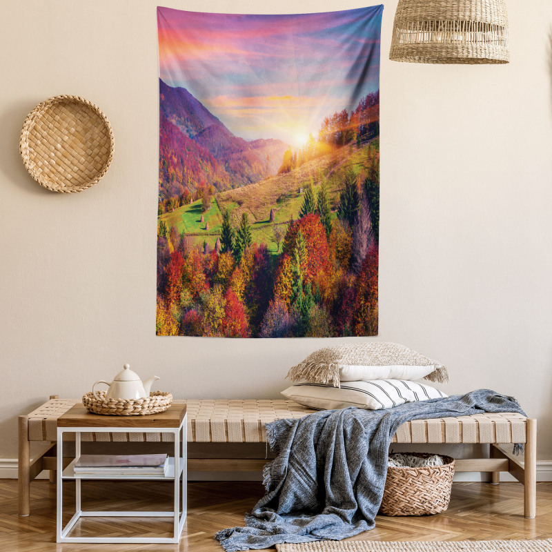 Morning in Mountain Tree Tapestry