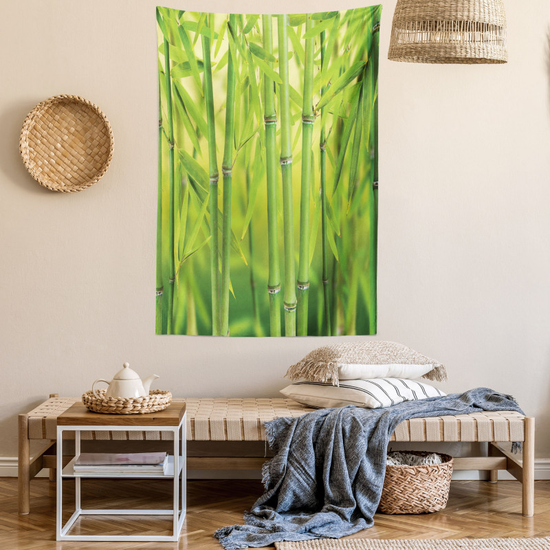 Bamboo Sprout Stem Forest Tapestry