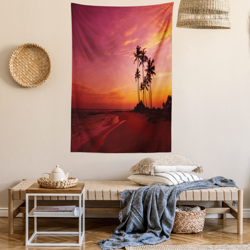 Hawaii Style Palm Trees Tapestry