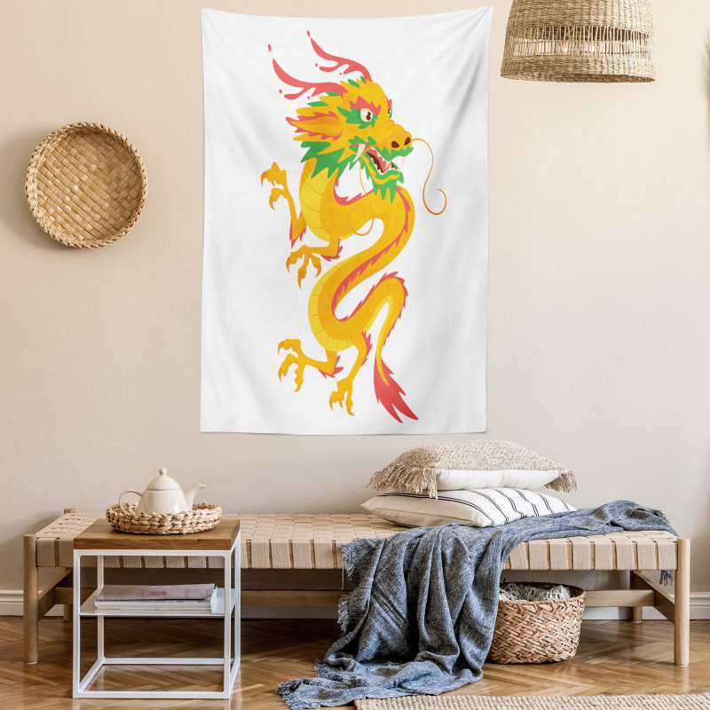 Fierce Animal Cartoon Design Tapestry