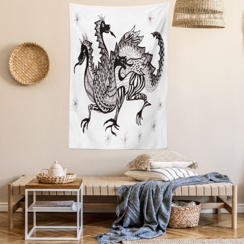 3 Headed Wild Character Tapestry