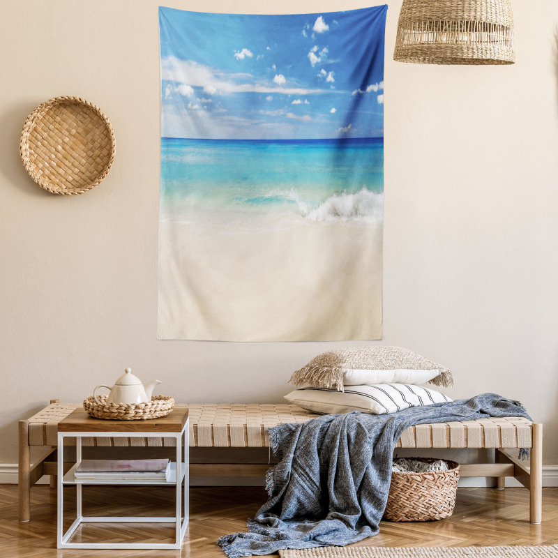 Shore Sea with Waves Tapestry