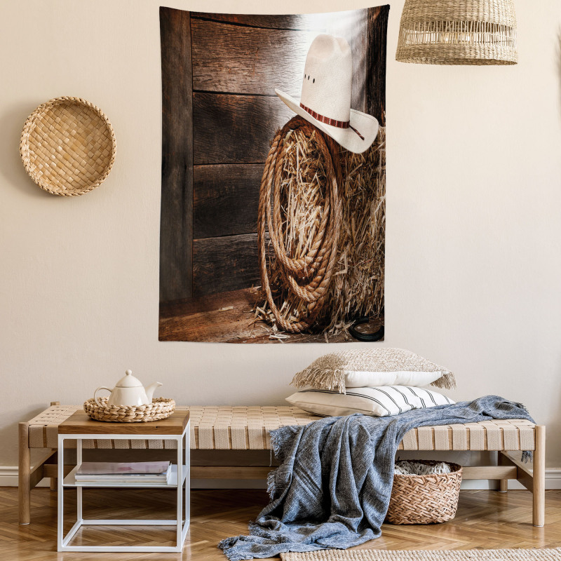 Wooden Folk Robe Hat Tapestry