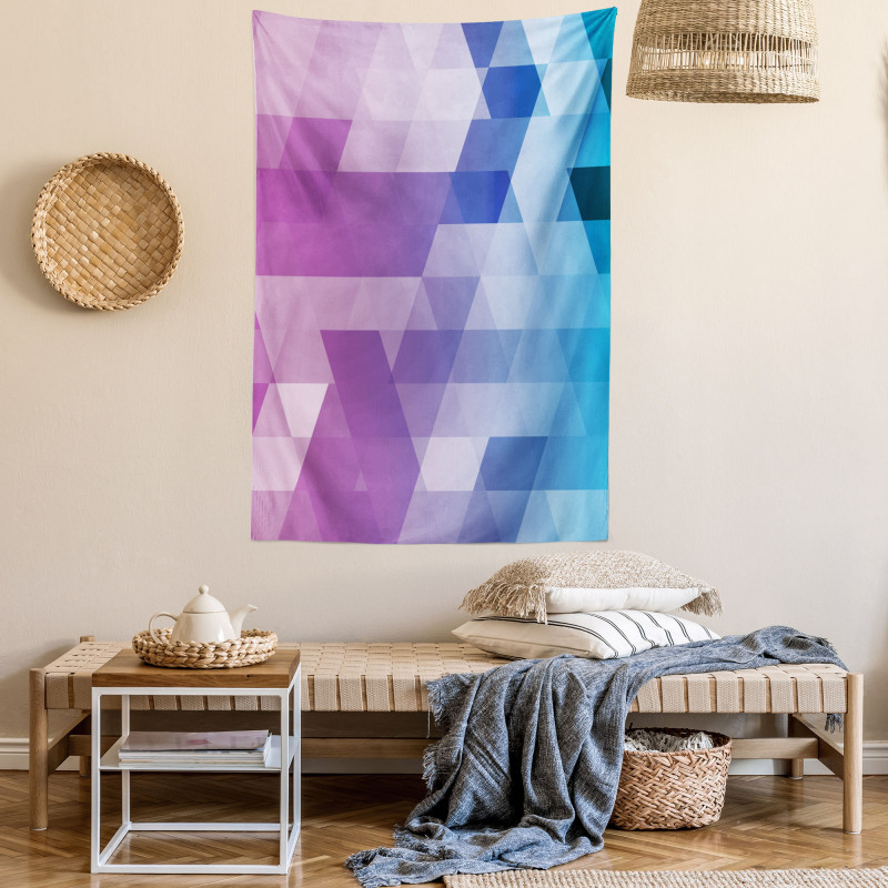 Fuchsia and Aqua Tones Art Tapestry