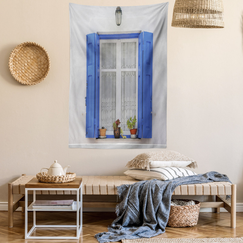 Shutters Flowers Window Tapestry