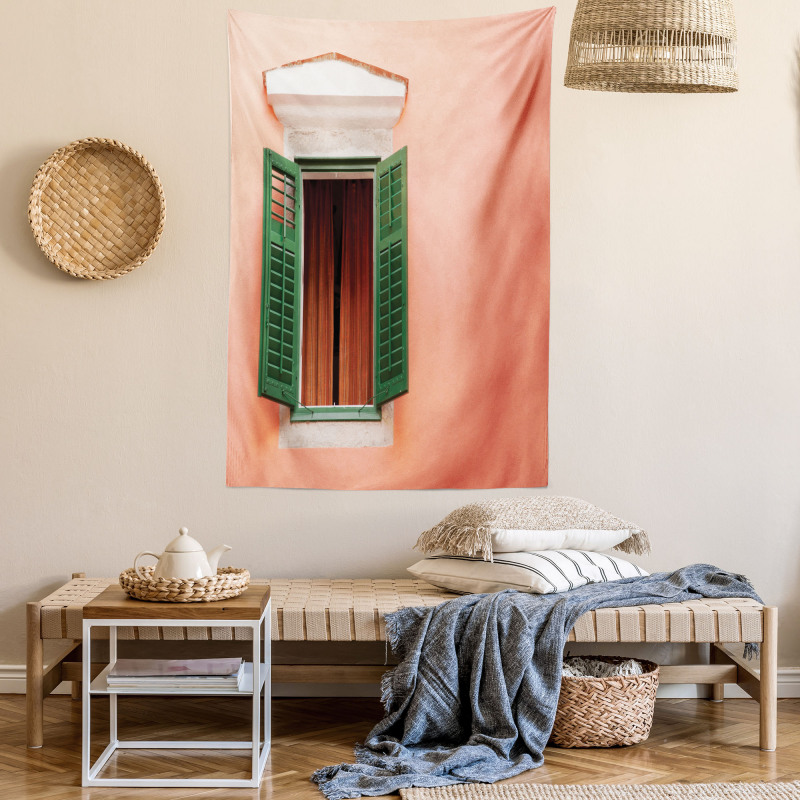 Old Retro House Shutters Tapestry