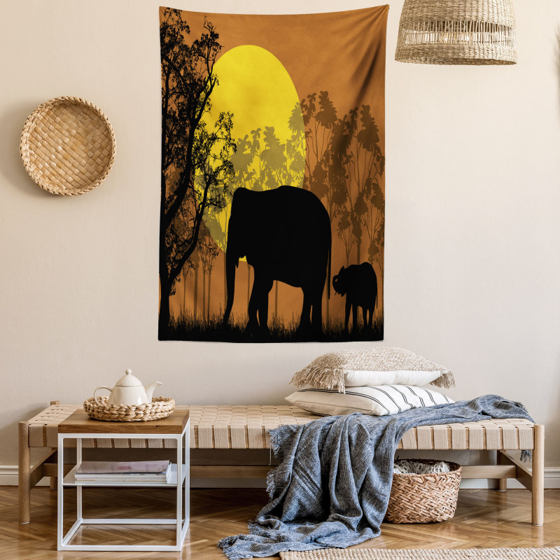 Animals and Trees Tapestry
