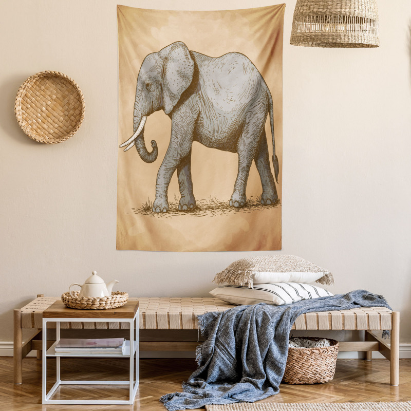 Sketch Art Animal Tapestry